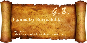 Gyarmaty Bernadett névjegykártya