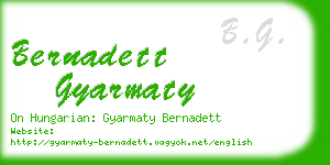 bernadett gyarmaty business card